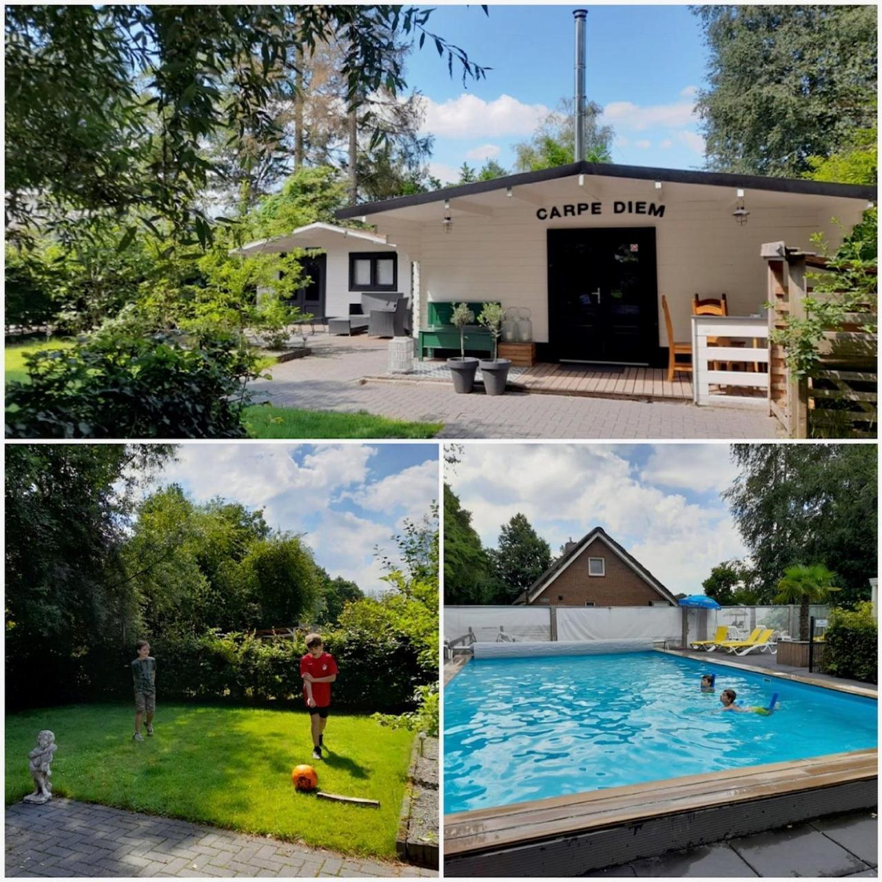 Carpe Diem, Het Ruime Chalet Met Houtkachel Nabij Wildlands Emmen Schoonebeek ภายนอก รูปภาพ